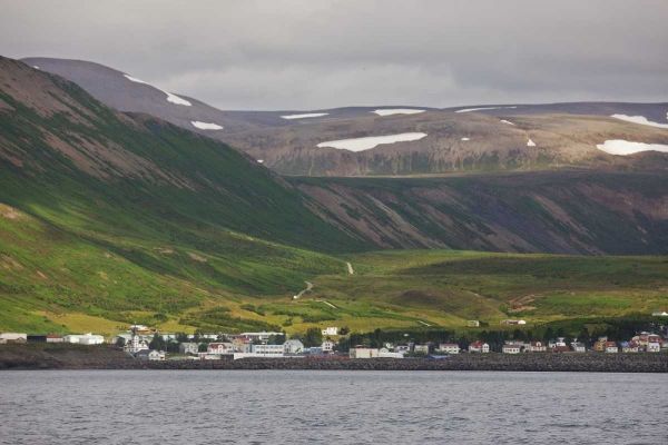 Iceland, HusavIk City and surrounding mountains